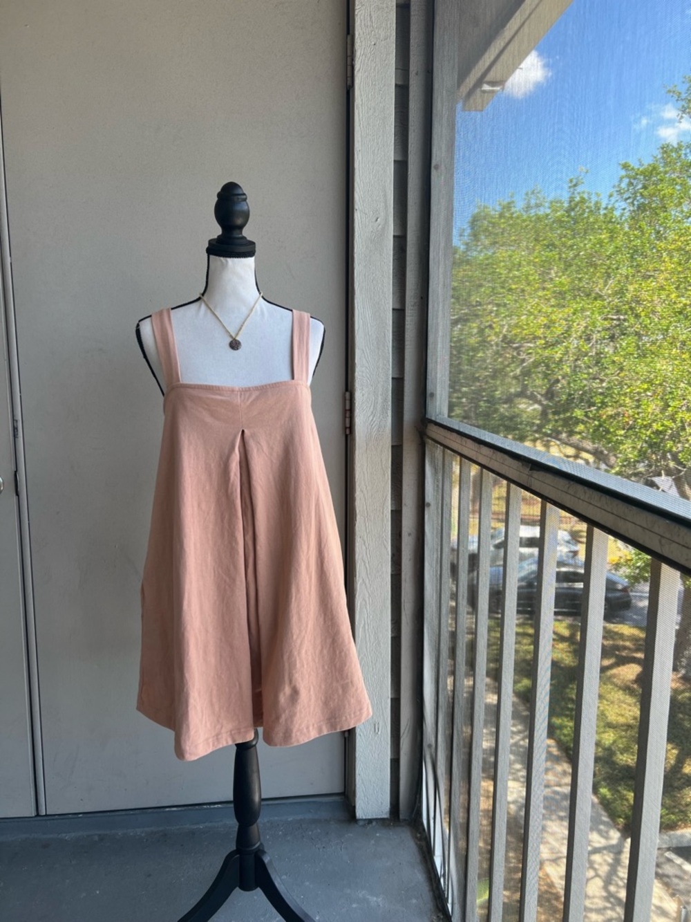 Free People Beach Peach Pink Romper Dress Cotton
